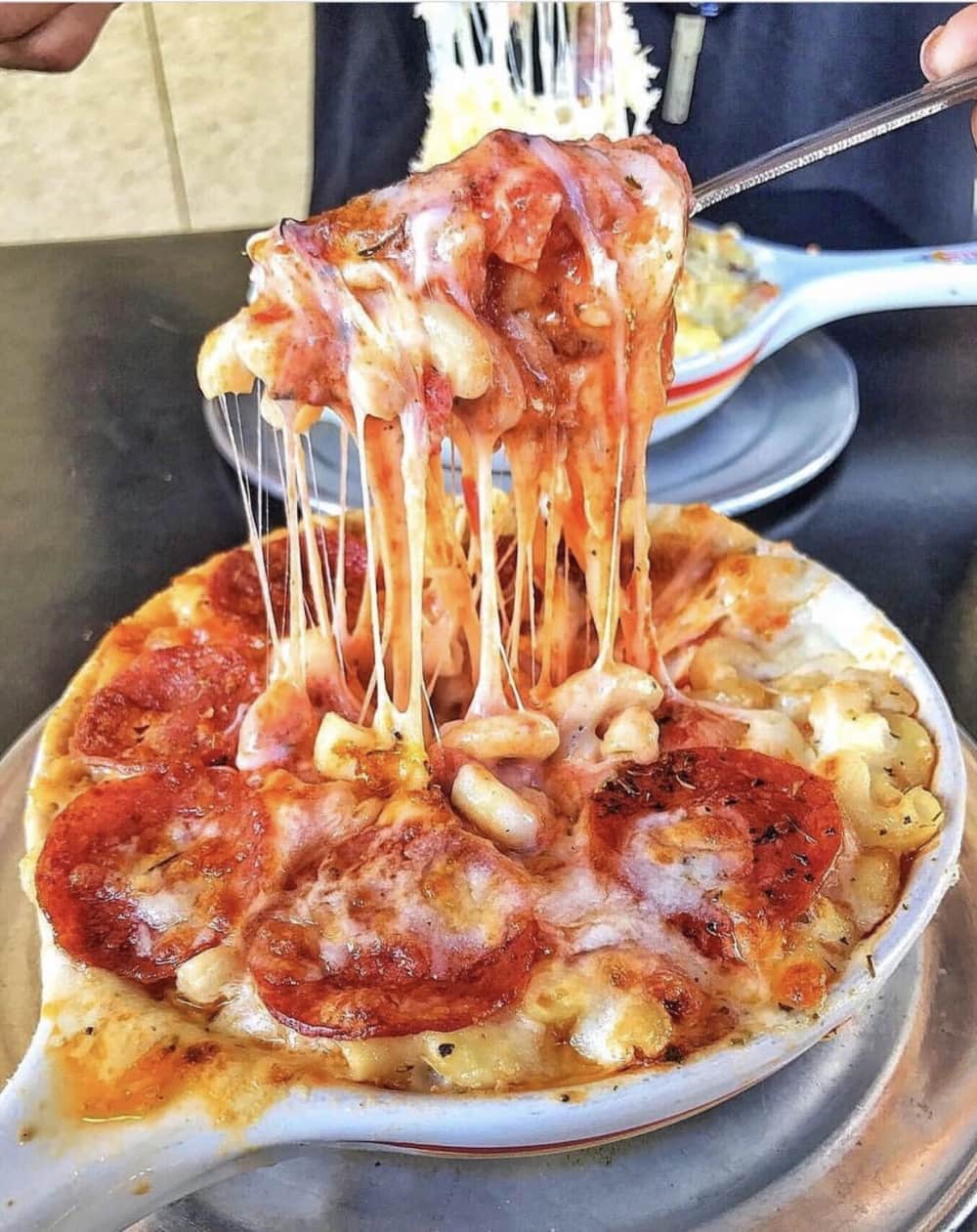 Pizza Fries from Elbow's Mac N Cheese! Photo courtesy of @HungryEmpire
