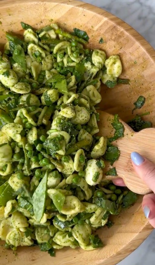 Garlic Scape Pesto Pasta Salad