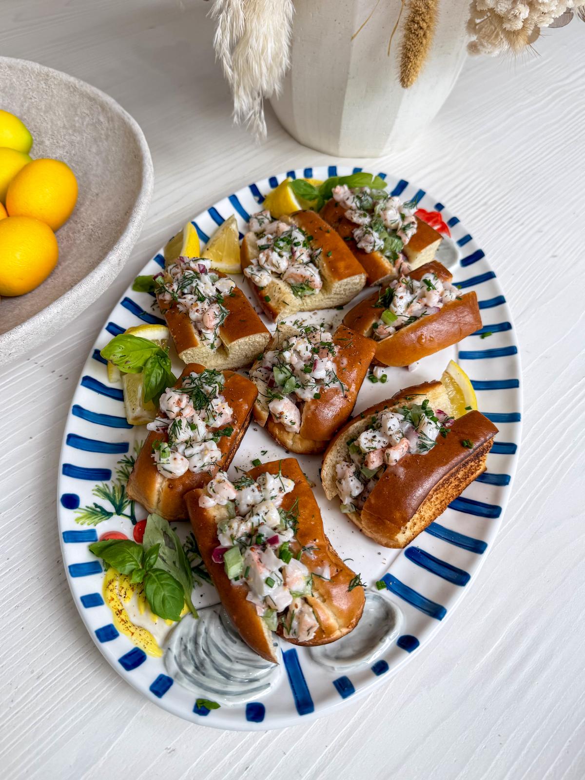 Shrimp Rolls with Garlic Herb Butter