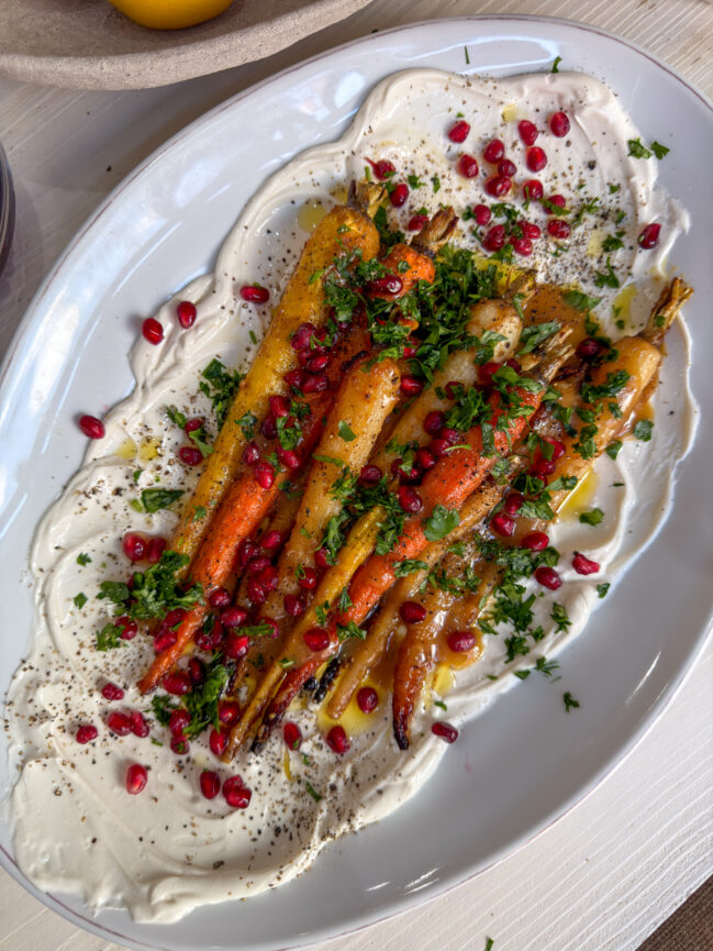 Maple Miso Carrots over Whipped Ricotta