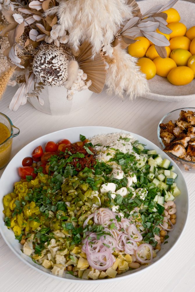 La Scala Inspired Bean Salad with Lemon Dijon Grilled Chicken