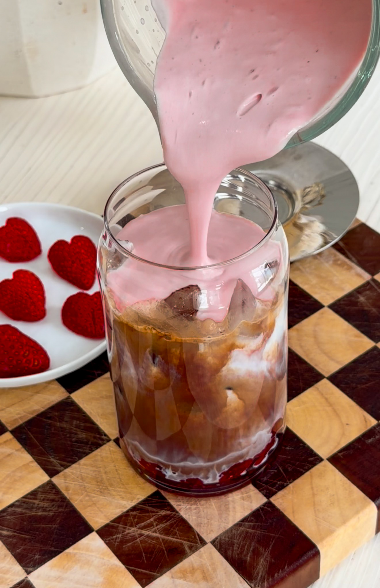Iced Strawberry Mocha with Strawberry Cold Foam