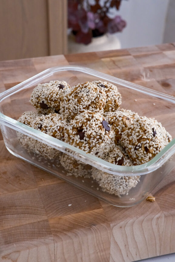 Tahini Peanut Butter Protein Energy Bites