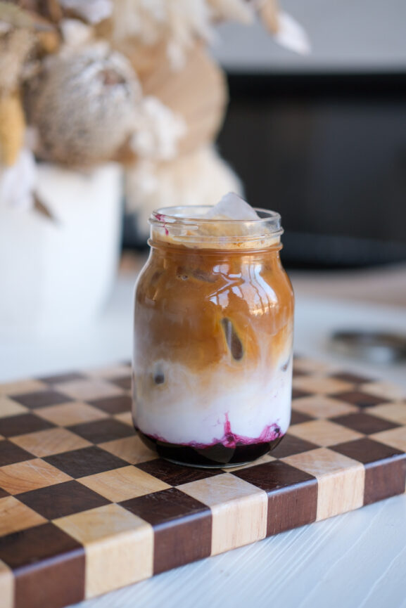 Iced Blueberry Pancake Maple Latte