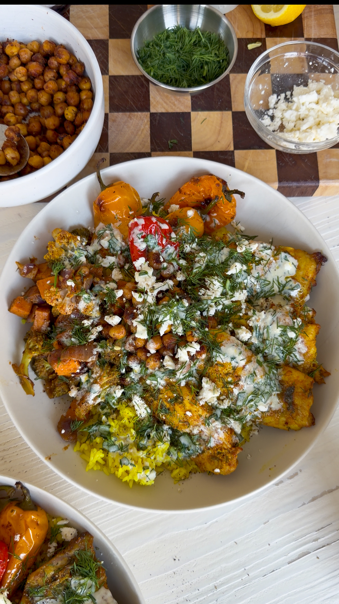 Golden Chicken & Turmeric Coconut Rice Power Bowls