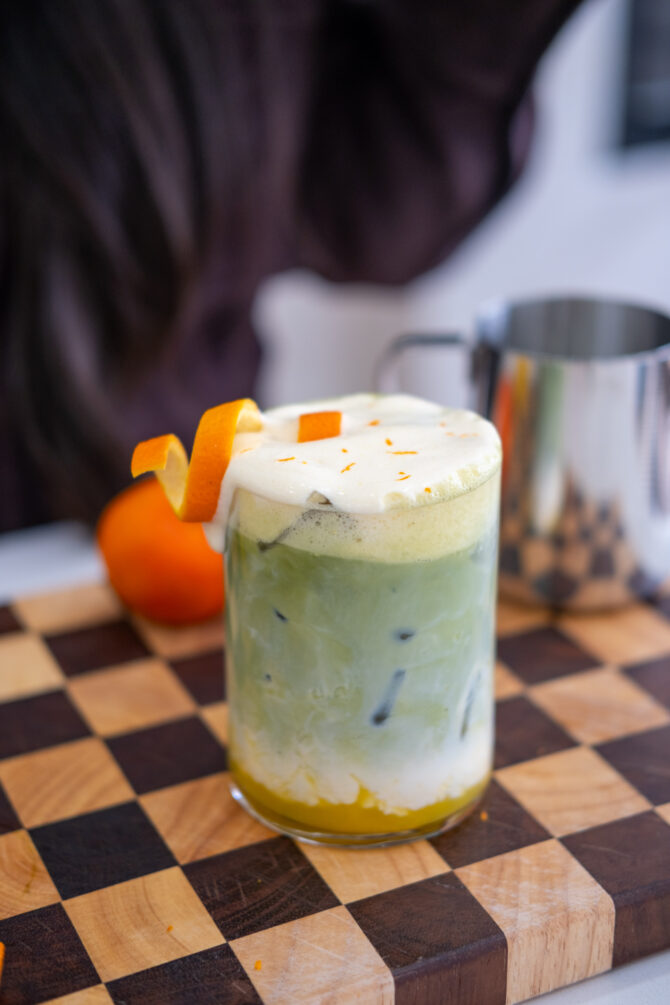 Orange Creamsicle Matcha with Citrus Cold Foam